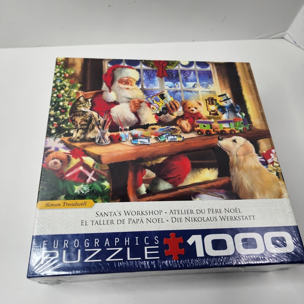 Eurographics Santa's Workshop Jigsaw Puzzle 1000 Piece NEW Sealed In Box